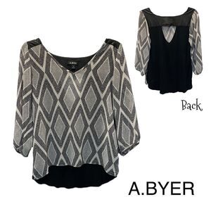 A.BYER 3/4 sleeve key hole backing size M